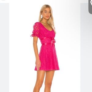 Lovers + Friends Vibrant Pink Mini Dress